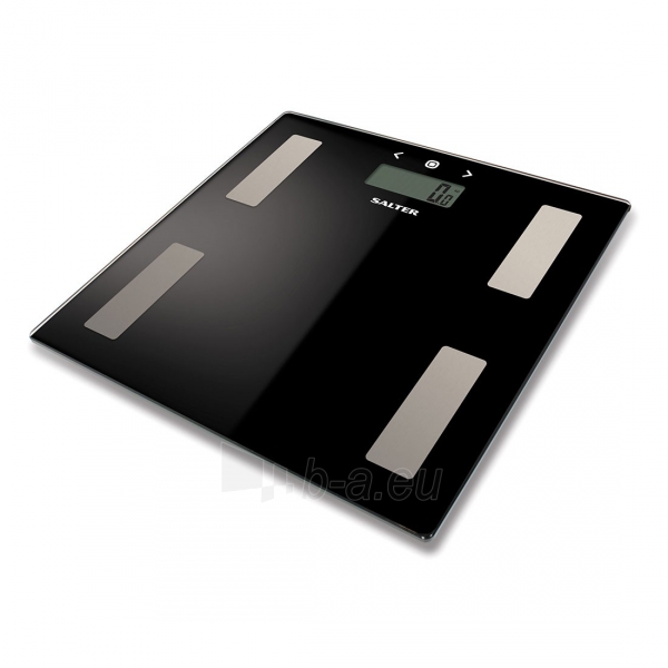 Svarstyklės Salter 9150 BK3R Black Glass Analyser Bathroom Scales paveikslėlis 1 iš 4
