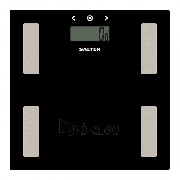 Svarstyklės Salter 9150 BK3R Black Glass Analyser Bathroom Scales paveikslėlis 2 iš 4