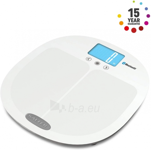 Svarstyklės Salter 9192 WH3R Salter Curve Bluetooth Smart Analyser Bathroom Scale white paveikslėlis 1 iš 6