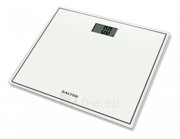 Svarstyklės Salter 9207 WH3R Compact Glass Electronic Bathroom Scale - White paveikslėlis 1 iš 3
