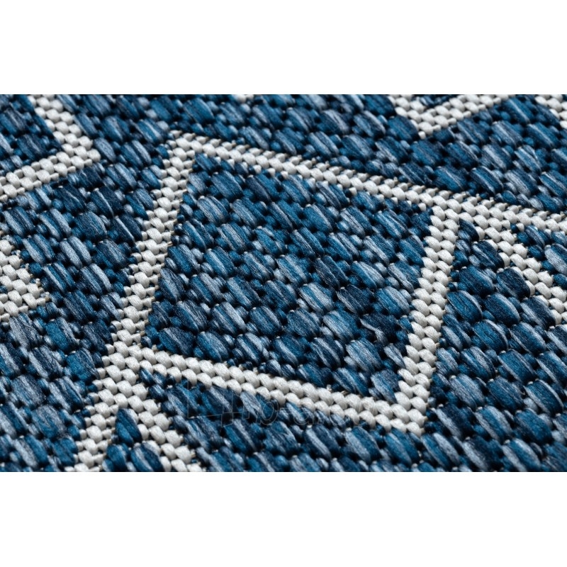 Tamsiai mėlynas raštuotas kilimas SION Geometry | 80x150 cm paveikslėlis 6 iš 16