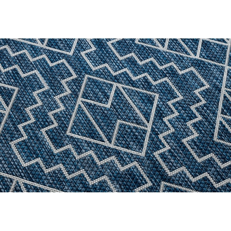 Tamsiai mėlynas raštuotas kilimas SION Geometry | 80x150 cm paveikslėlis 5 iš 16
