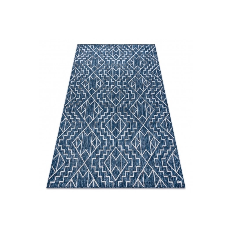 Tamsiai mėlynas raštuotas kilimas SION Geometry | 80x150 cm paveikslėlis 16 iš 16