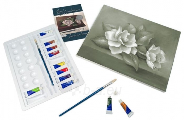 Tapymo komplektas Royal & Langnickel Paint Your Own Masterpiece Painting Set, Classic Magnolias paveikslėlis 2 iš 3