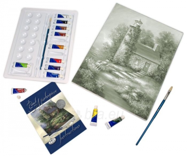 Tapymo komplektas Royal & Langnickel Paint Your Own Masterpiece Painting Set, Romantic Lighthouse paveikslėlis 3 iš 3
