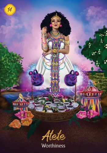Taro kortos African Goddess Rising Oracle kortos Hay House paveikslėlis 5 iš 9
