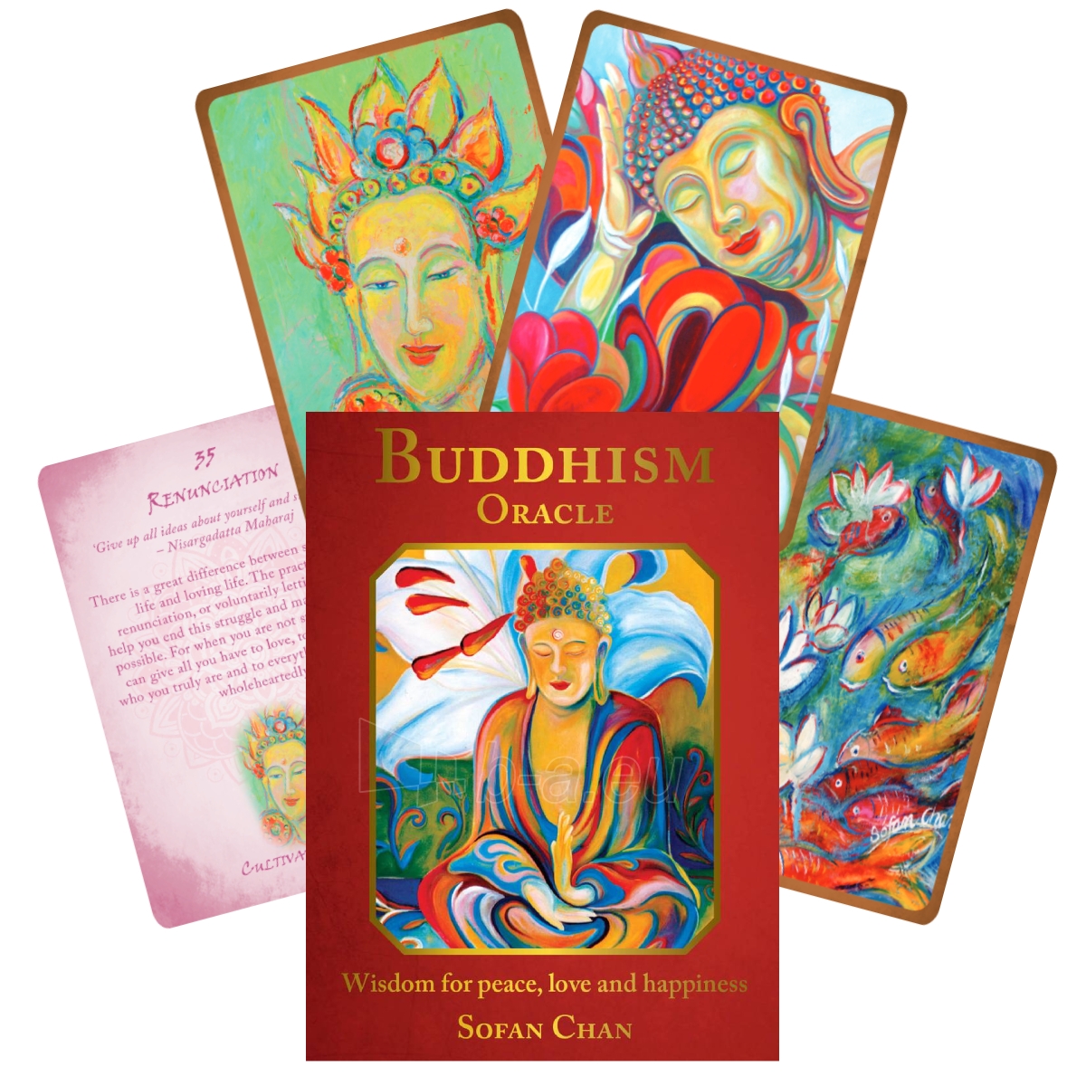 Taro kortos Buddhism Oracle kortos Rockpool Publishing paveikslėlis 1 iš 8