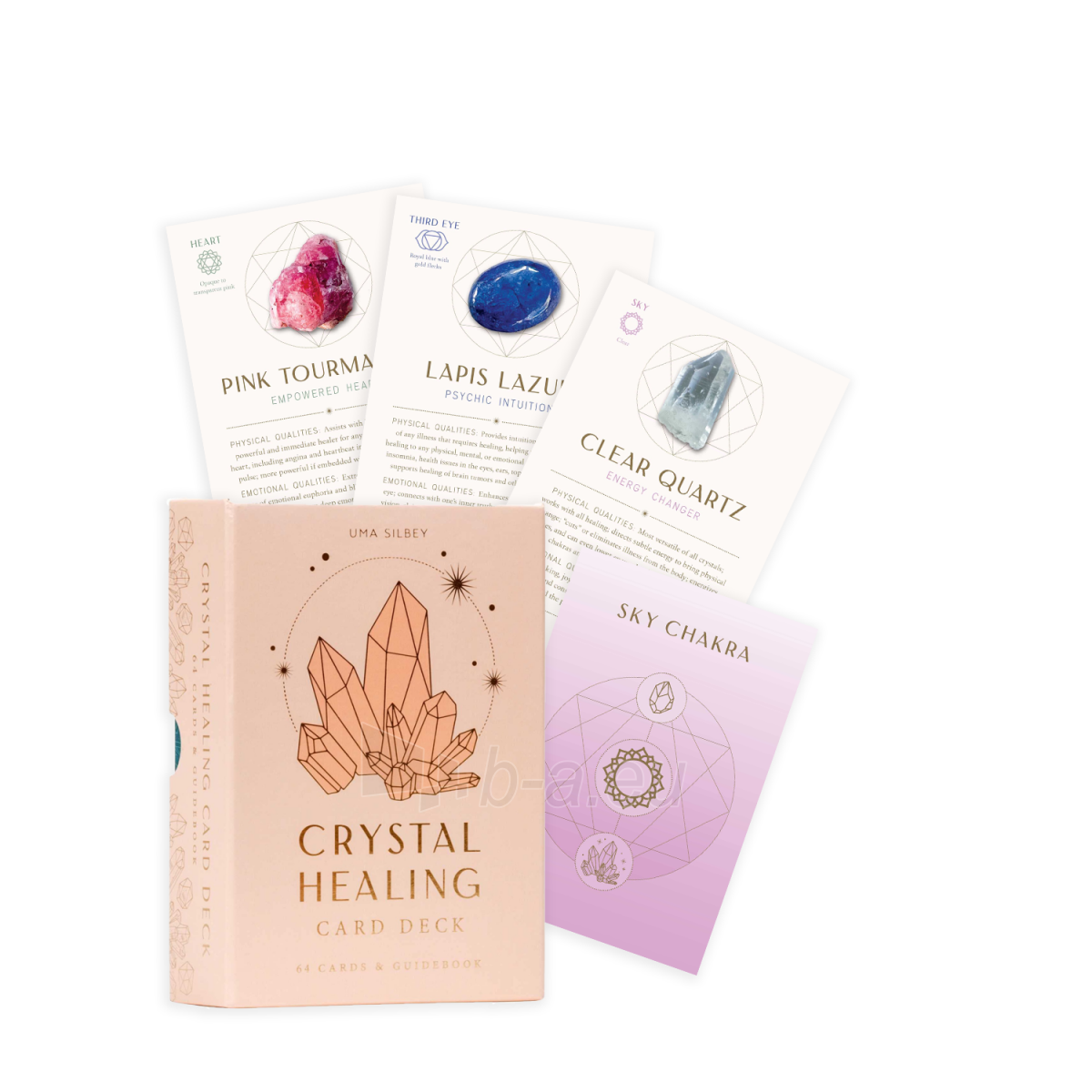 Taro kortos Crystal Healing kortos Insight Editions paveikslėlis 1 iš 9