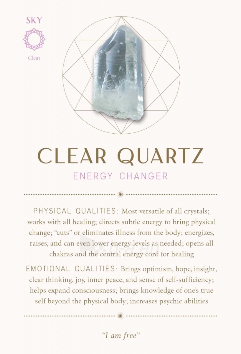 Taro kortos Crystal Healing kortos Insight Editions paveikslėlis 5 iš 9