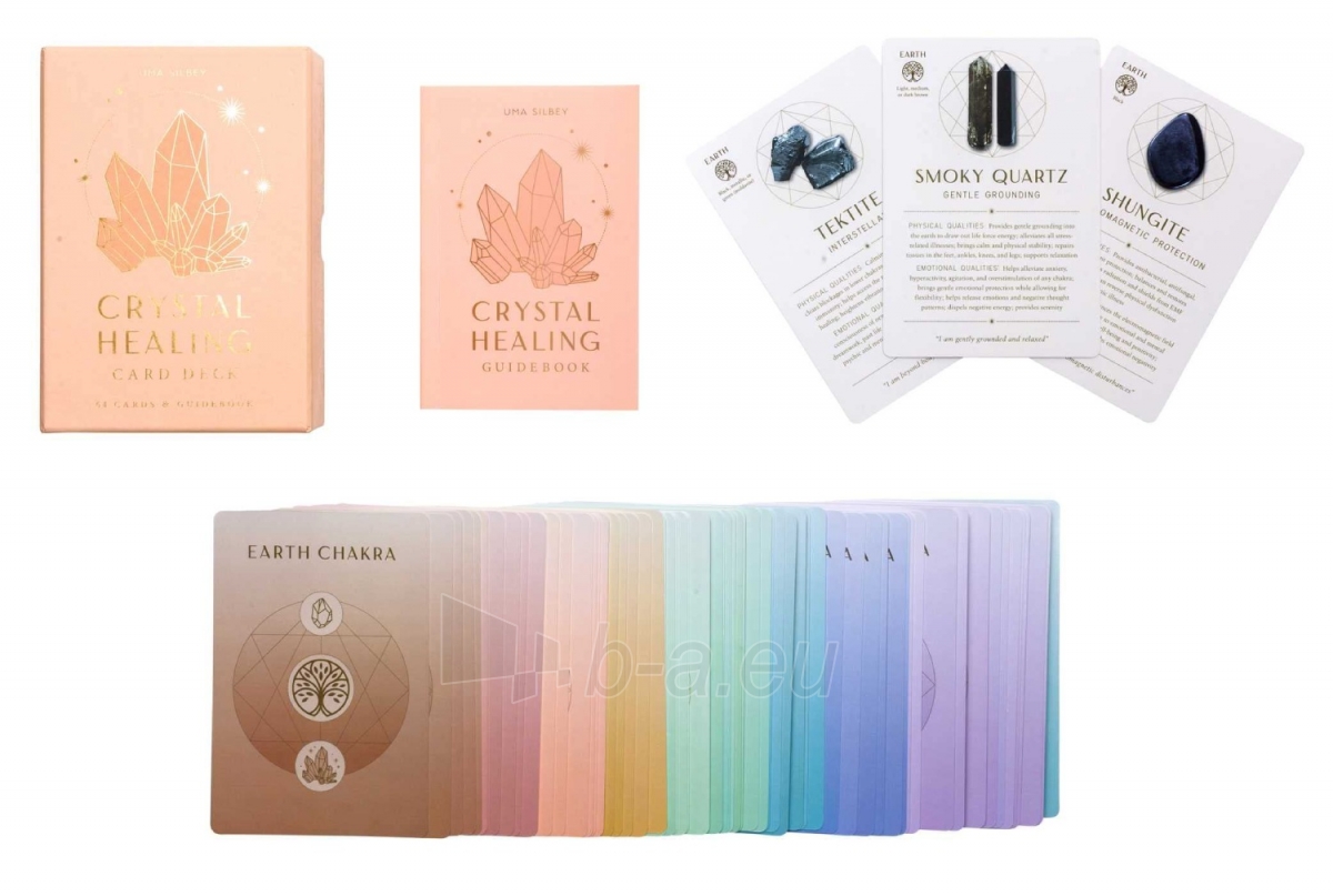 Taro kortos Crystal Healing kortos Insight Editions paveikslėlis 8 iš 9