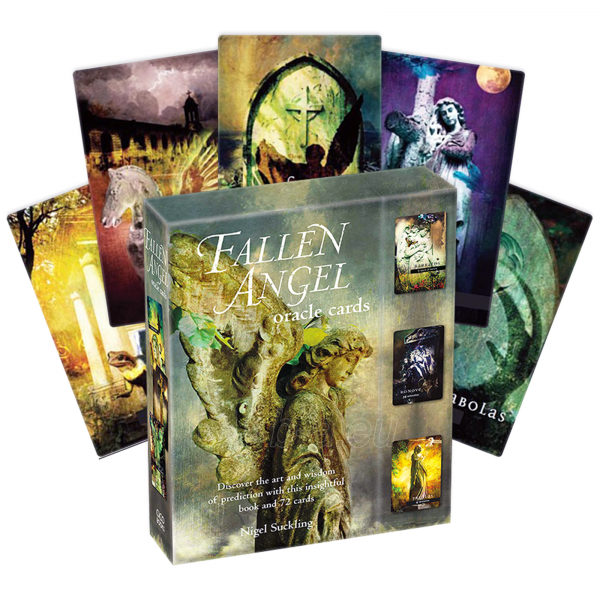 Taro kortos Fallen Angel Oracle kortų ir knygos rinkinys Cico Books paveikslėlis 1 iš 12