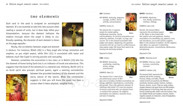 Taro kortos Fallen Angel Oracle kortų ir knygos rinkinys Cico Books paveikslėlis 10 iš 12