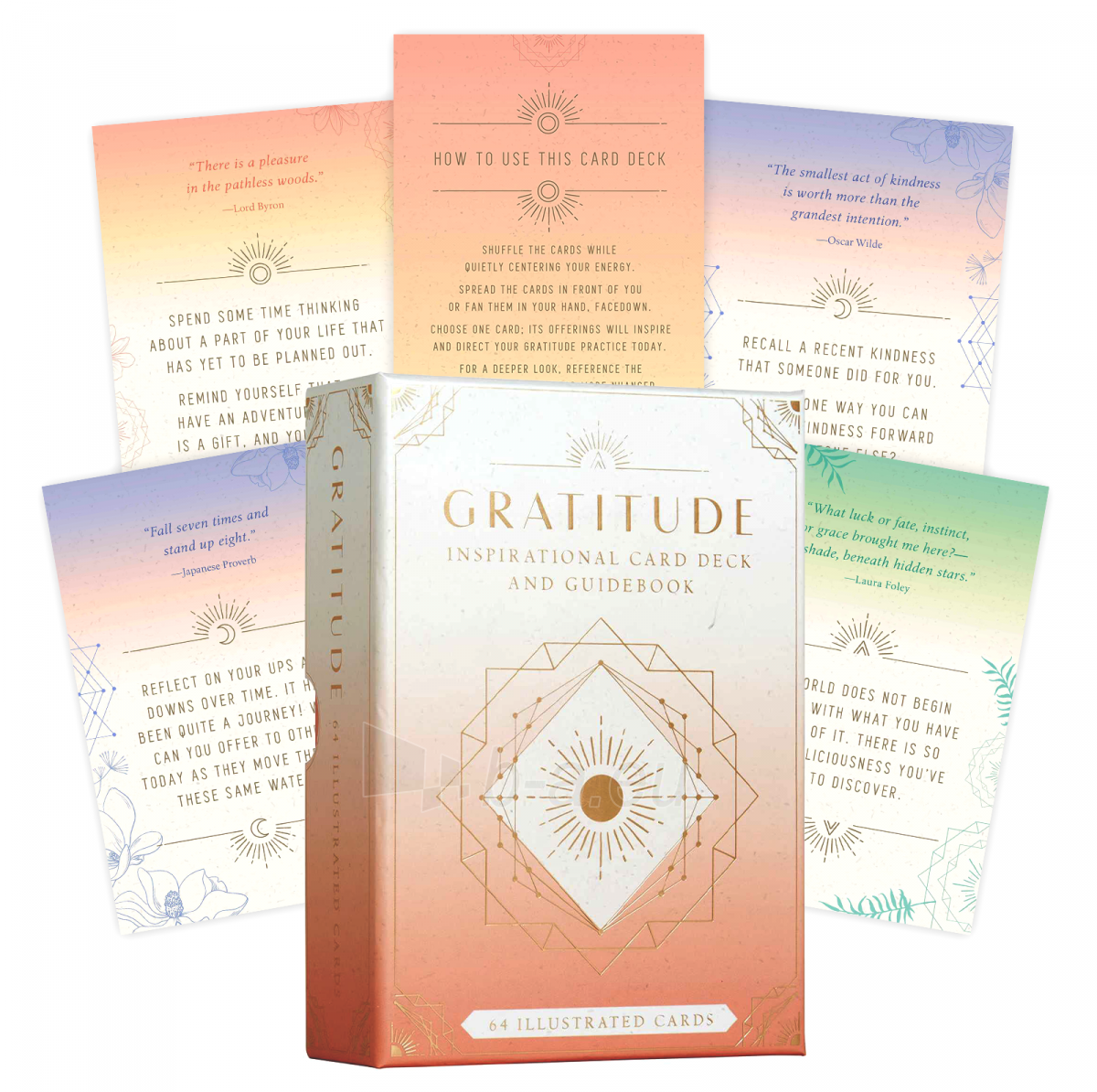 Taro kortos Gratitude Inspirational kortos Insight Editions paveikslėlis 10 iš 10