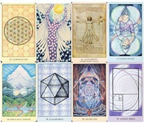 Taro kortos Sacred Geometry Oracle kortos Bear & Company paveikslėlis 3 iš 5