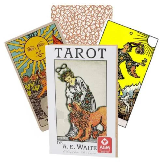 Taro kortos Tarot De Ae Waite Deluxe Deck Spanish Edition AGM paveikslėlis 1 iš 5
