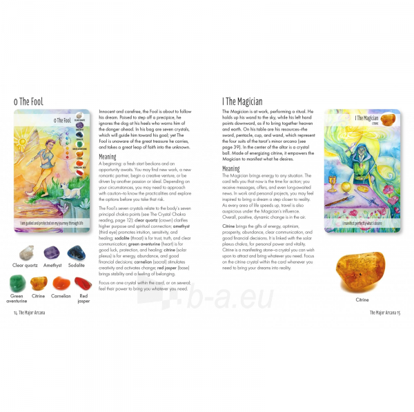 Taro kortos The Crystal Power Taro kortų ir knygos rinkinys Cico Books paveikslėlis 6 iš 8