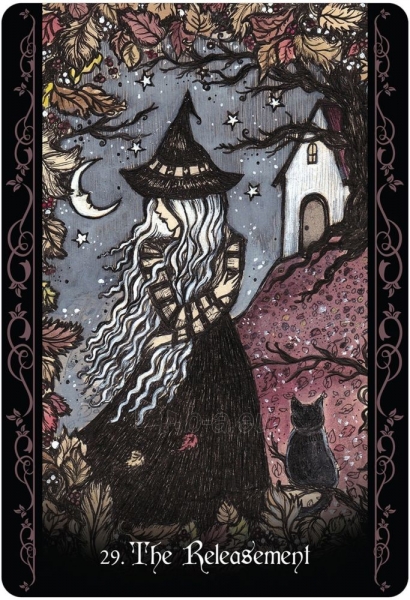 Taro kortos The Solitary Witch Oracle kortos Blue Angel paveikslėlis 11 iš 11