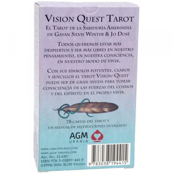 Taro kortos Vision Quest Tarot In Spanish AGM paveikslėlis 4 iš 6