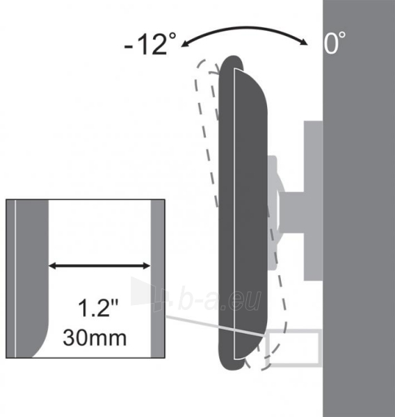 Televizoriaus laikiklis Sbox Tilting Flat Screen LED TV Mount 13-30 15kg LCD-100 paveikslėlis 5 iš 5