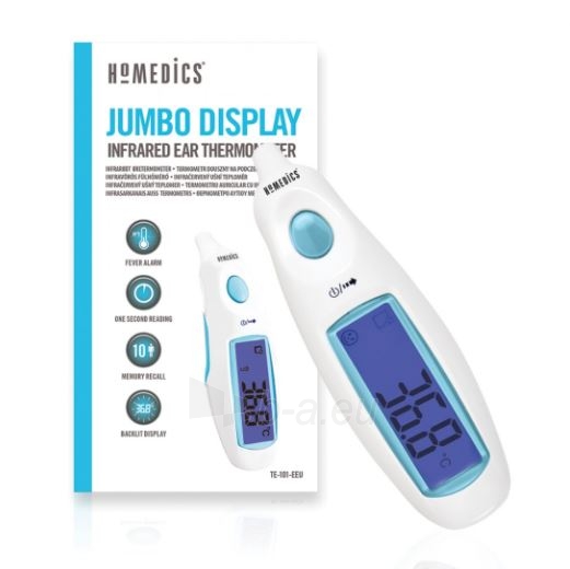 Termometras Homedics TE-101-EU Jumbo Display Ear Thermometer paveikslėlis 4 iš 6