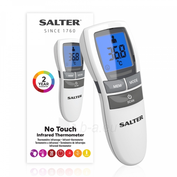 Termometras Salter TE-250-EU No Touch Infrared Thermometer paveikslėlis 3 iš 3