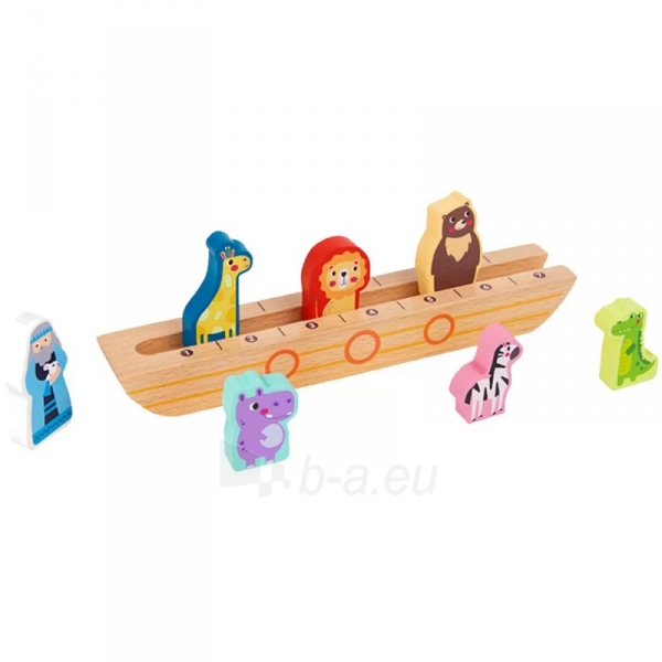Tooky Toy medinė Nojaus arka su gyvūnais paveikslėlis 2 iš 7