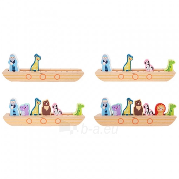Tooky Toy medinė Nojaus arka su gyvūnais paveikslėlis 5 iš 7