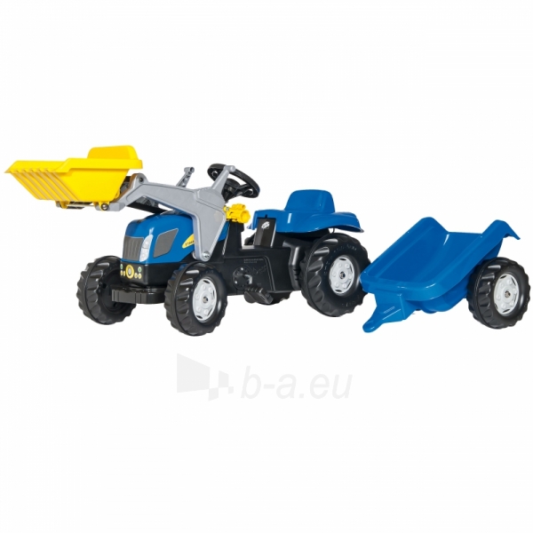 Traktorius Rolly Toys su kaušu ir priekaba New Holland paveikslėlis 1 iš 1