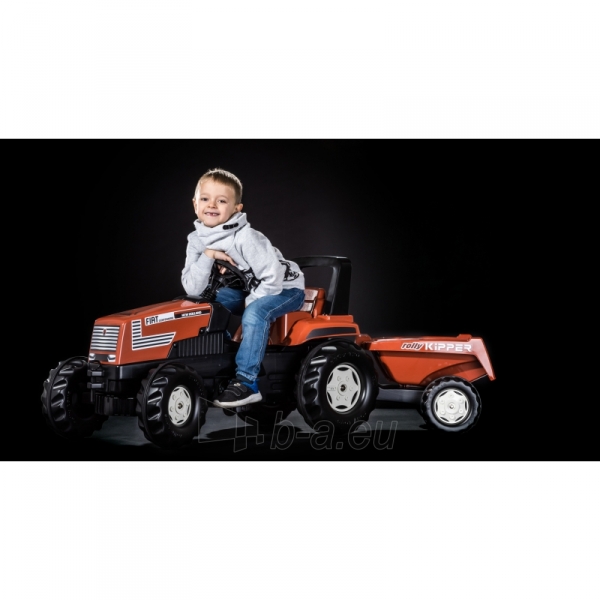 Traktorius Rolly Toys su pedalais ir priekaba Farmtrac Fiat Centenario paveikslėlis 8 iš 12