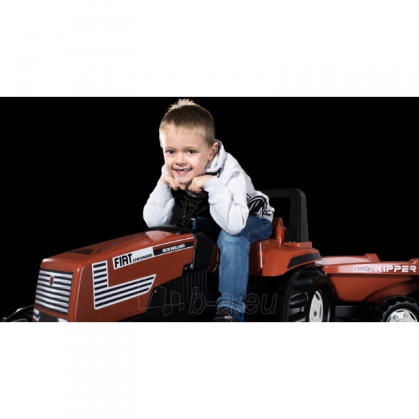 Traktorius Rolly Toys su pedalais ir priekaba Farmtrac Fiat Centenario paveikslėlis 7 iš 12