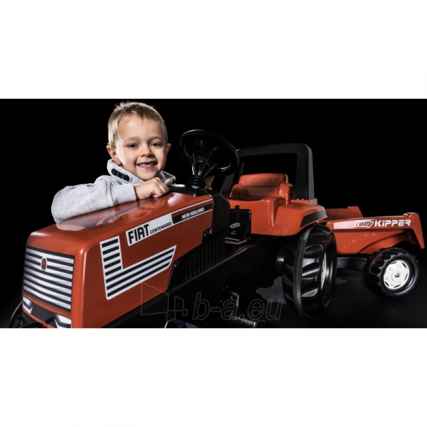 Traktorius Rolly Toys su pedalais ir priekaba Farmtrac Fiat Centenario paveikslėlis 6 iš 12
