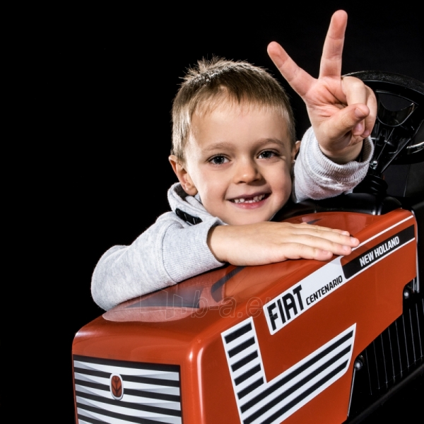 Traktorius Rolly Toys su pedalais ir priekaba Farmtrac Fiat Centenario paveikslėlis 5 iš 12