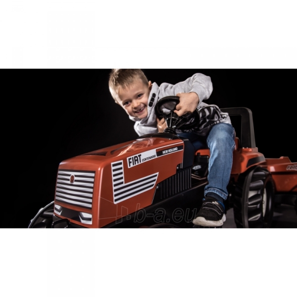 Traktorius Rolly Toys su pedalais ir priekaba Farmtrac Fiat Centenario paveikslėlis 3 iš 12