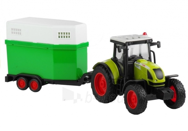 Traktorius su gyvulių gabenimo priekaba paveikslėlis 2 iš 6