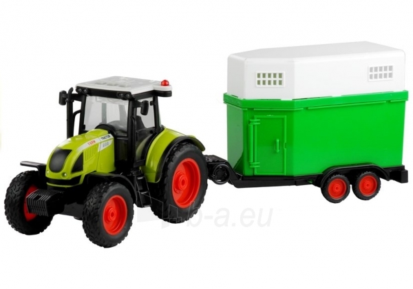 Traktorius su gyvulių gabenimo priekaba paveikslėlis 3 iš 6