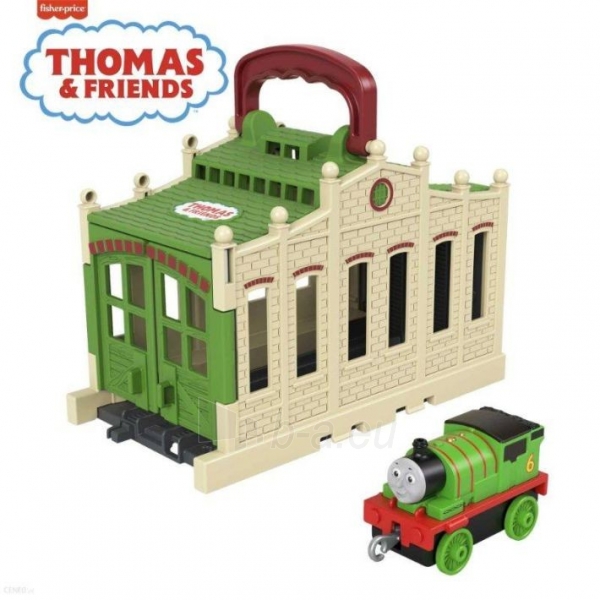 Traukinukas GWX65 / GWX08 Thomas & Friends Push Along Connect and Go Tidmouth Shed Percy Paveikslėlis 1 iš 6 310820272405