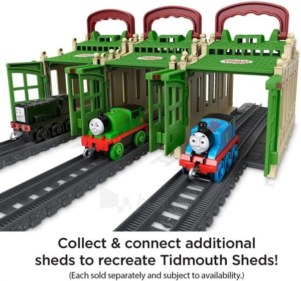 Traukinukas GWX65 / GWX08 Thomas & Friends Push Along Connect and Go Tidmouth Shed Percy Paveikslėlis 6 iš 6 310820272405