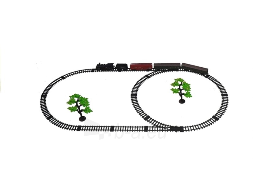 Traukinys skleidžiantis dūmus su bėgiais "Rail King" paveikslėlis 2 iš 7