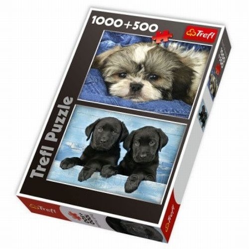 Puzlės dėlionė Šuniukai TREFL 29114 - 1000 + 500 dalys paveikslėlis 1 iš 1