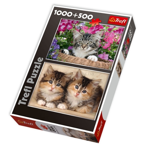 TREFL 29115 Puzzle Kačiukai 1000 + 500 det. paveikslėlis 1 iš 2