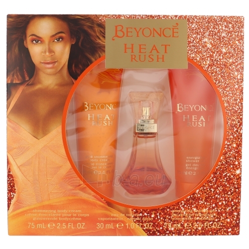Tualetinis vanduo Beyonce Heat Rush EDT 30ml + 75ml body lotion + 75ml shower gel (Rinkinys) paveikslėlis 1 iš 1