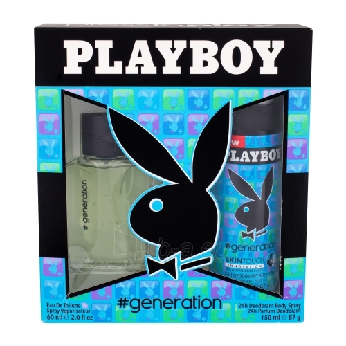Tualetinis vanduo Playboy Generation For Him EDT 60ml (Rinkinys 2) paveikslėlis 1 iš 1