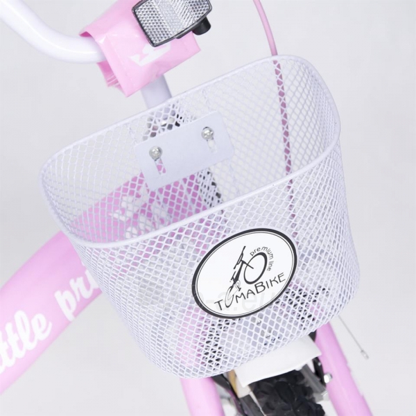 Vaikiškas dviratis - TomaBike Little Princess, 12 colių, rožinis paveikslėlis 20 iš 21