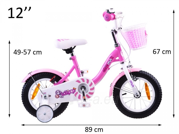 Vaikiškas dviratis "Royal Baby Girls Chipmunk MM 12", rožinis paveikslėlis 12 iš 12