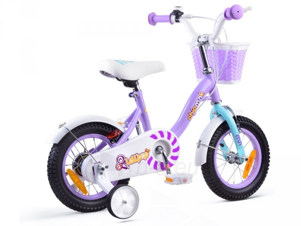 Vaikiškas dviratis "Royal Baby Girls Chipmunk MM 12", violetinis paveikslėlis 3 iš 12