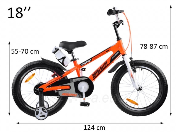 Vaikiškas dviratis "Royal Baby SPACE No. 1 18", oranžinis paveikslėlis 5 iš 14