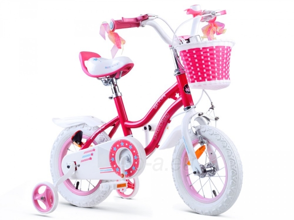 Vaikiškas dviratis "Royal Baby Star Girl 12", rožinis paveikslėlis 1 iš 14
