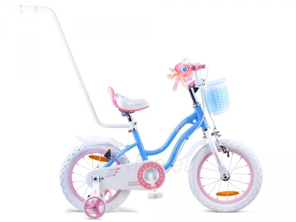 Vaikiškas dviratis "Royal Baby Star Girl 14", mėlynas paveikslėlis 3 iš 13