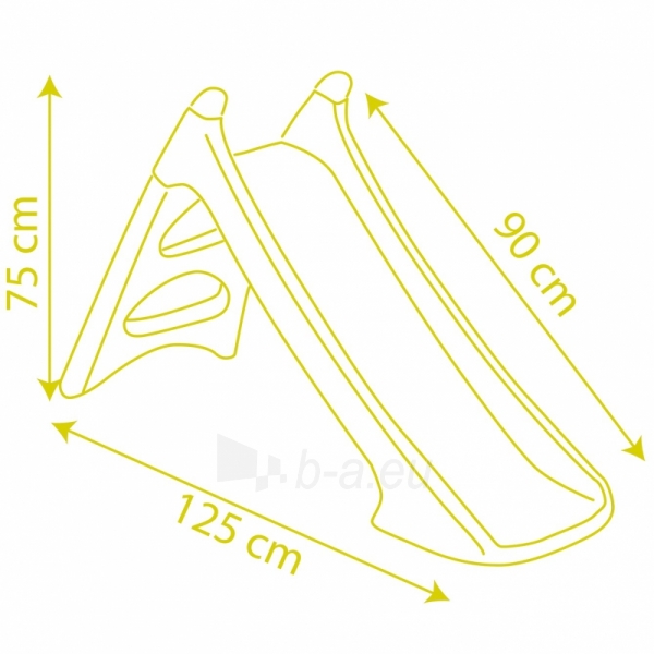 Vaikiška čiuožykla - Smoby XS, 90 cm, geltona paveikslėlis 3 iš 3