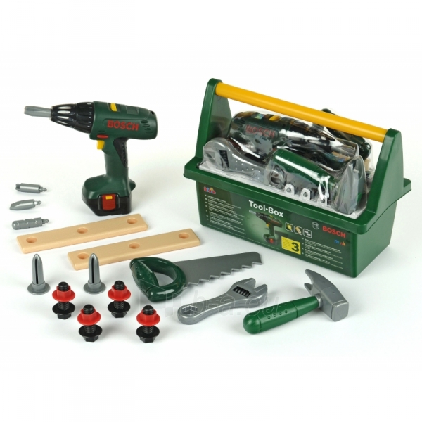 Vaikiška įrankių dėžė su elektriniu atsuktuvu | Bosch | Klein paveikslėlis 1 iš 4